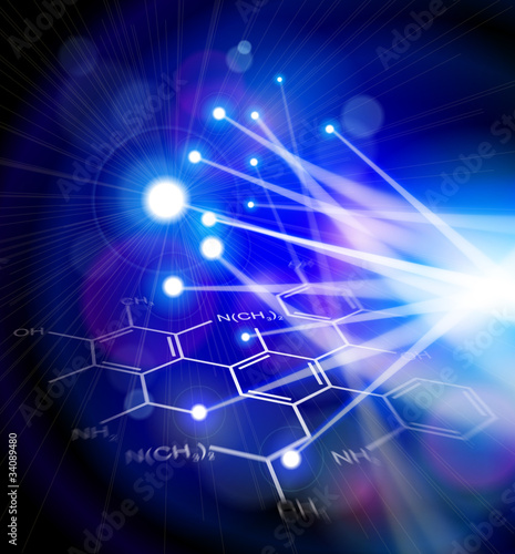 Chemical formulas & fiber optic light