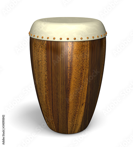 Large wooden drum