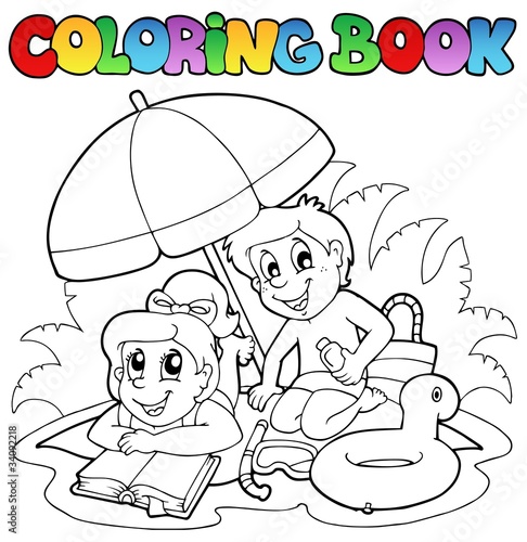 Coloring book with summer theme 2