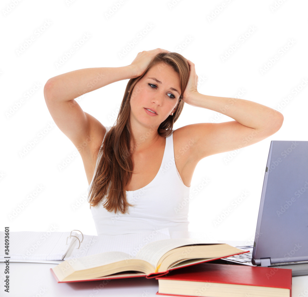 Frustrierte Studentin Frustrierte Studentin