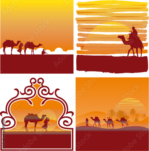 desert vector labels