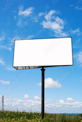 Obraz na płótnie Billboard with a copy space at a field w salonie