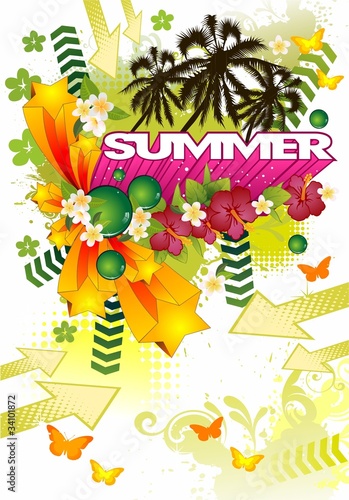 Summer white background vert