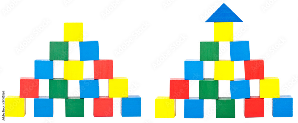 Fototapeta premium Wooden toy blocks