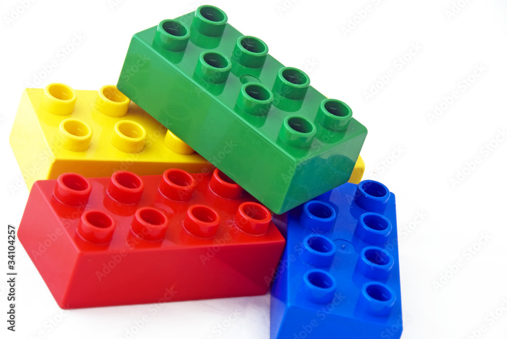 Colorful building bricks Colorful building bricks