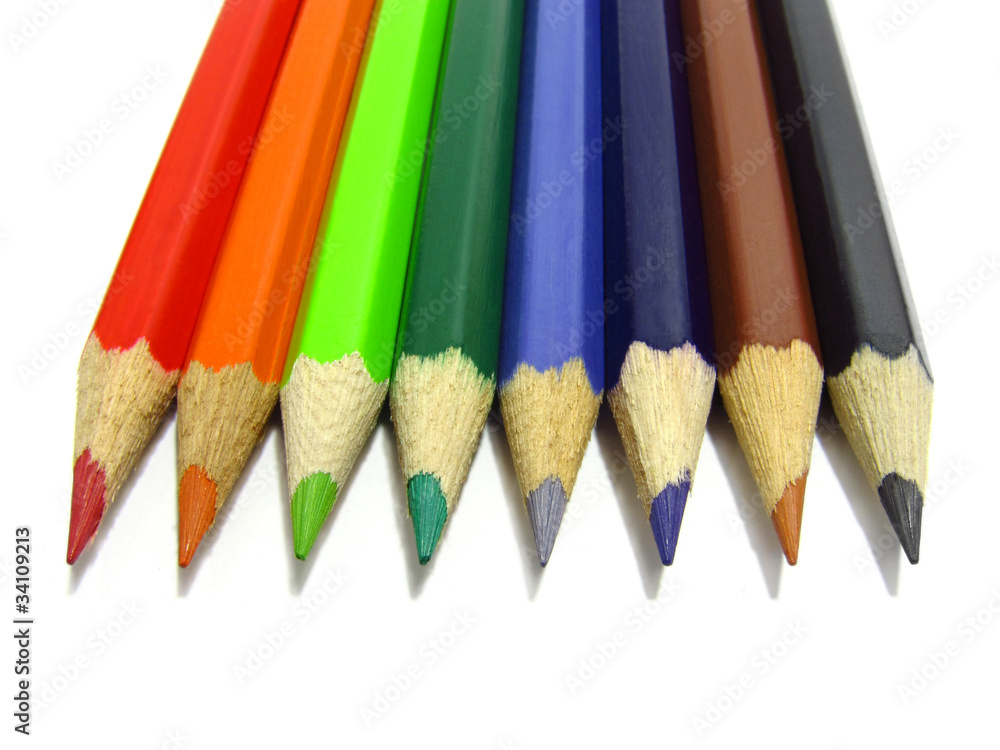 Tips of colour pencils Tips of colour pencils