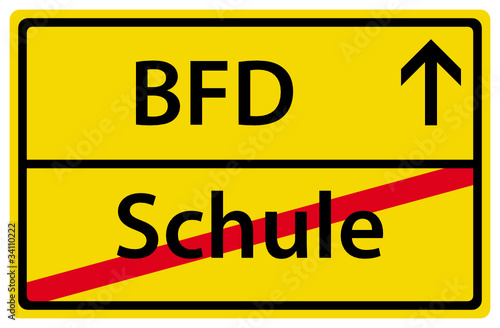 Bundesfreiwilligendienst nach der Schule Schild