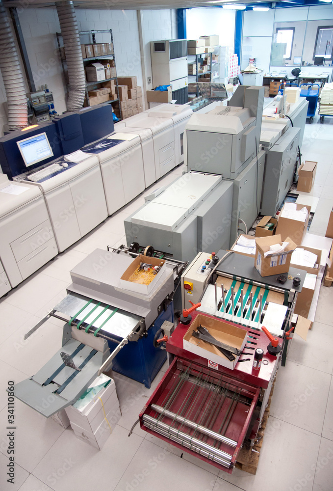 Digital press printing machine - obrazy, fototapety, plakaty 