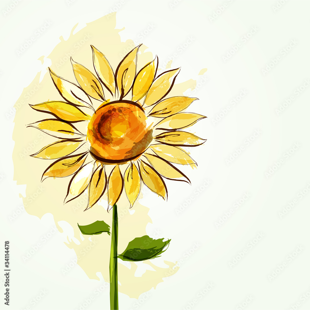 Naklejka premium Sunflower background
