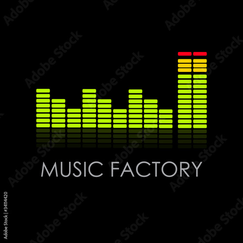 Logo music factory # Vector