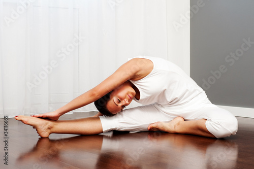 woman doing stretch exercise