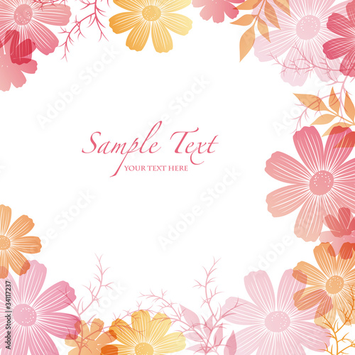 Wallpaper Mural autumn background with cosmos Torontodigital.ca