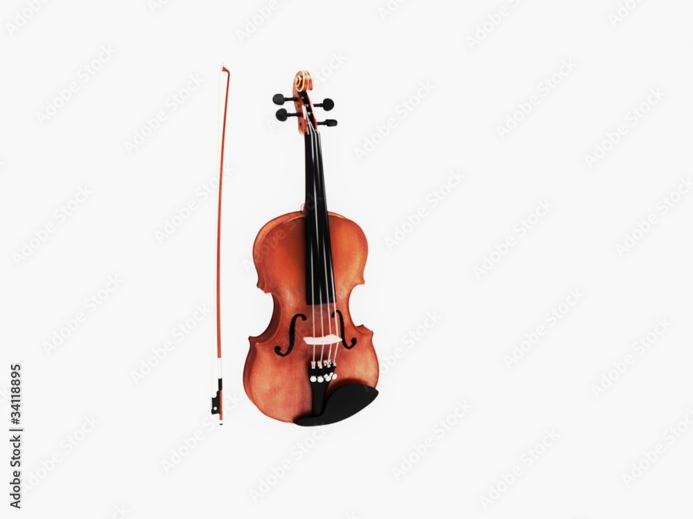 Naklejka premium violino pentagramma note