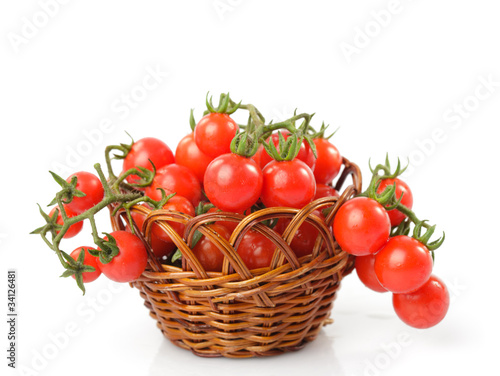 Cherry tomatoes isolated