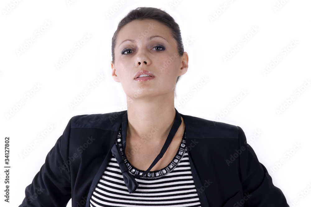 Beautiful young woman in black Beautiful young woman in black