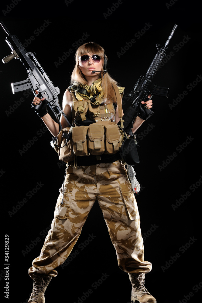 Sexy Military Girl foto de Stock | Adobe Stock