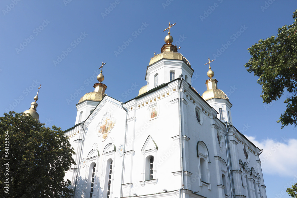 Temple of a monastery. Holy Cross Monastery. Poltava, Ukraine