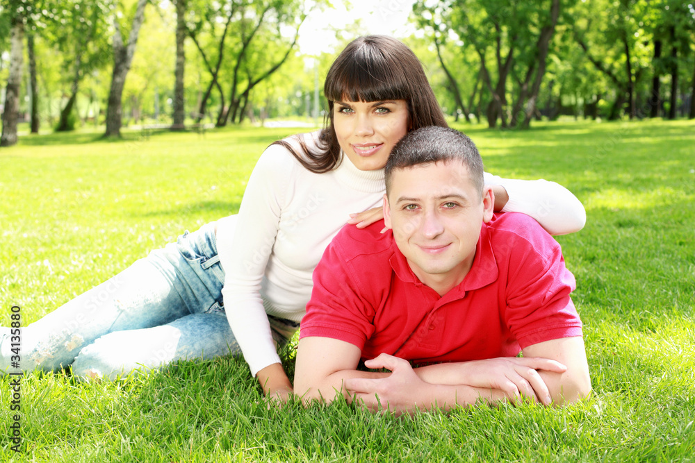 Young couple in the park