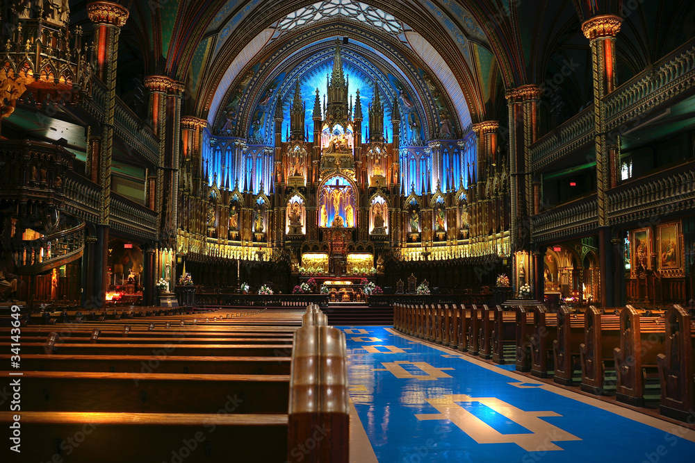 Interior of the catholic church in Monreale, Canada Interior of the catholic church in Monreale, Canada