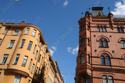 Suède, immeuble bourgeois à Stockholm photo