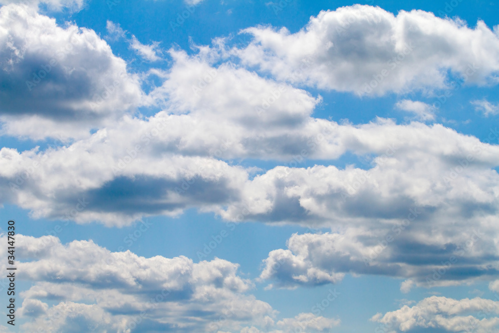 Beautiful blue sky with the white clouds on it Beautiful blue sky with the white clouds on it