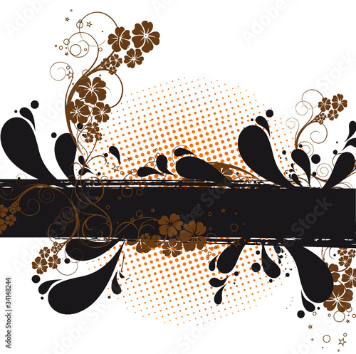 banniere noir marron