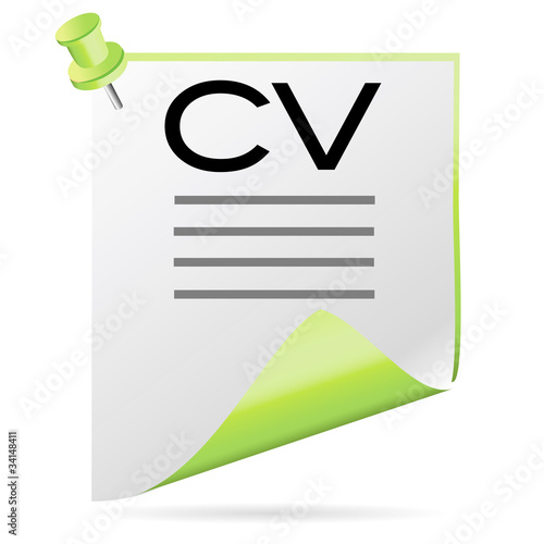 icône cv vert