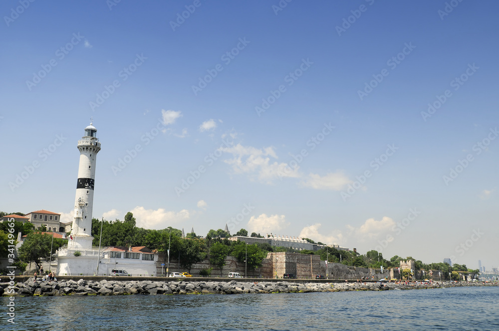 Lighthouse in Sarayburnu, Istanbul - Turkey