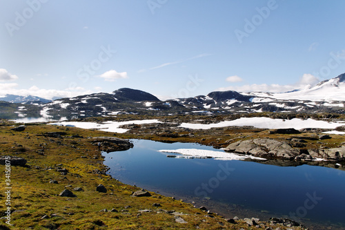 Meltwater in norvegian mountain.