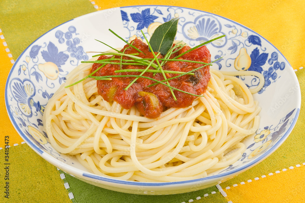 Spaghetti with red sauce Spaghetti with red sauce