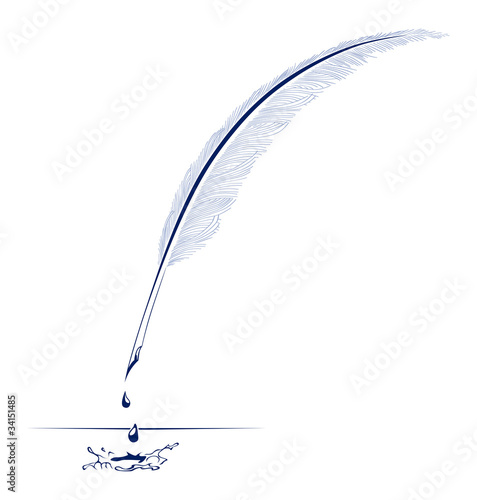 ink pen feather