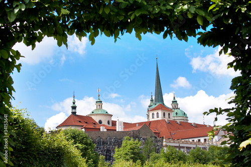 Cityscape of Prague in summer.