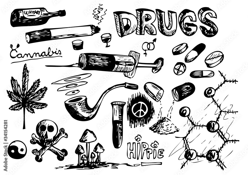 Categoría «Drugs sketch» de imágenes, fotos de stock e ilustraciones libres  de regalías