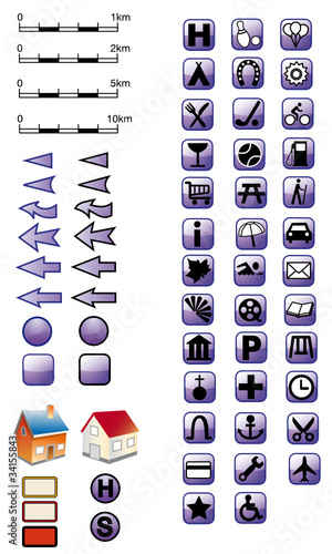 65 Kartensignaturen violett in SVG schwarz