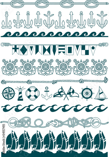 Nautical vector borders