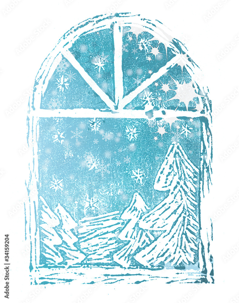 Obraz premium christmas background with snow flakes