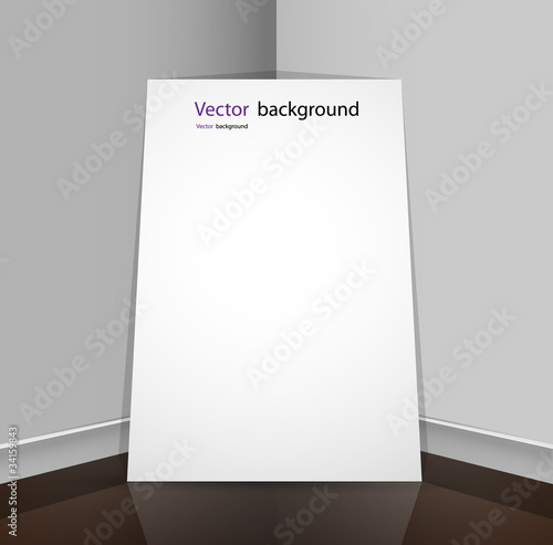 peace of paper on the floor corner vector illustration