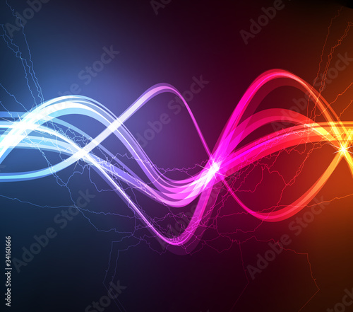 Cute glowing neon lights background illustration