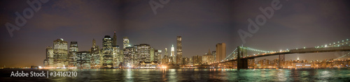 Manhattan skyline and Brooklyn bridge, NY © forcdan
