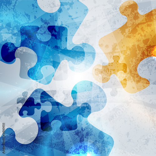 vintage corporate background. abstract puzzle shape colorful vec