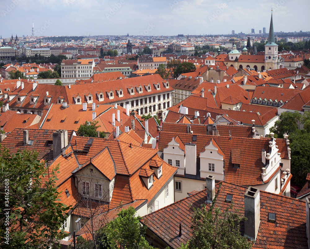Prague, panoramic view with Small Quarter
