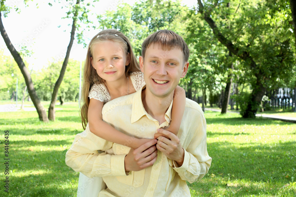 Father with daugther outside Father with daugther outside