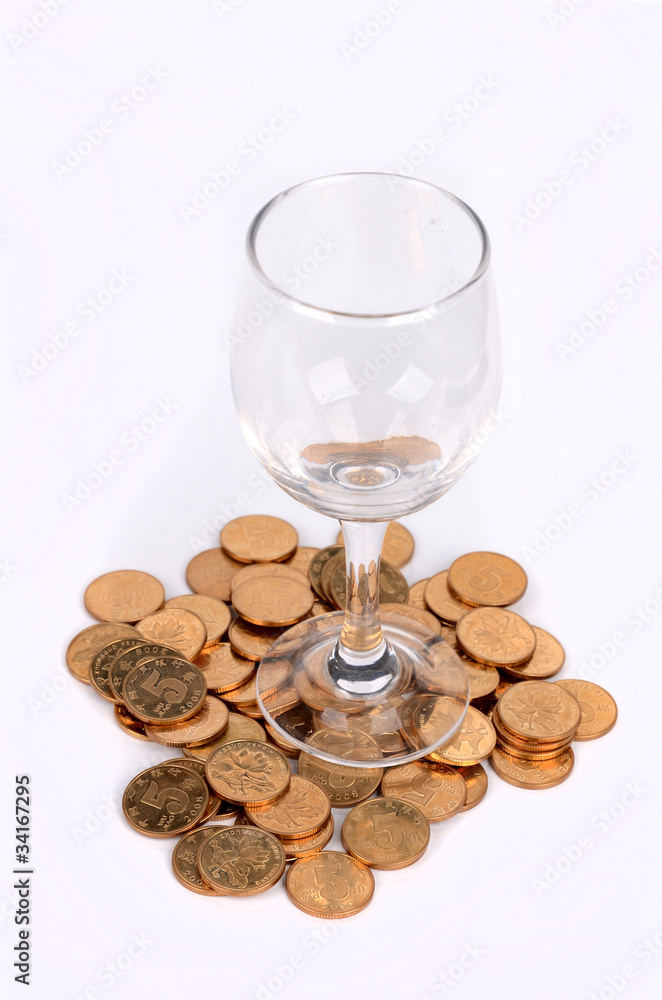 Coins and goblet