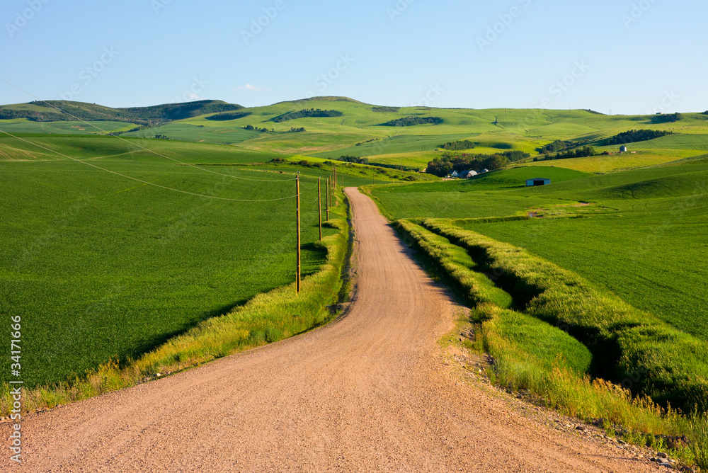Country road in eastern Idaho