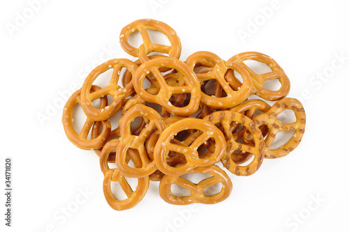 pretzel on white background
