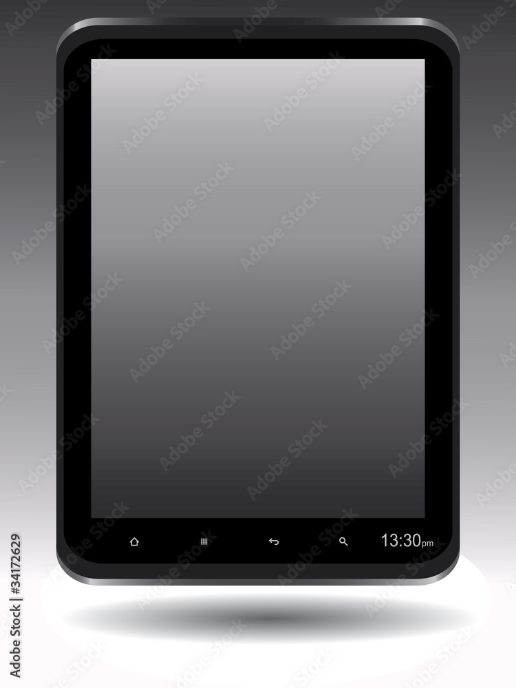 Touch tablet PC with blank screen vector Illustration. Touch tablet PC with blank screen vector Illustration.