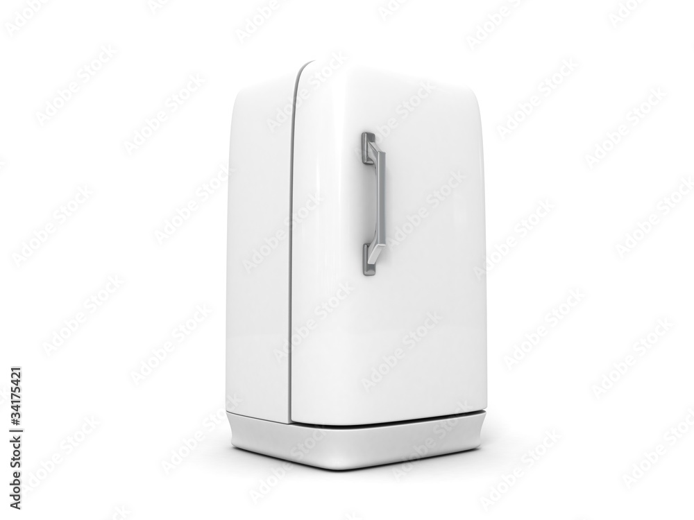 Retro Fridge isolated on white Retro Fridge isolated on white