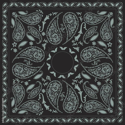 Bi-color Paisley Bandana Design