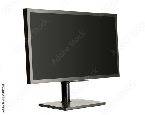 LCD display with blank, black space