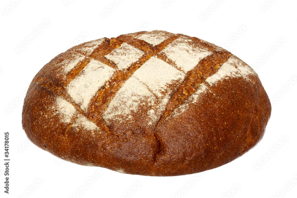 isolated bread on white background